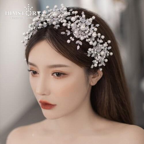 HIMSTORY Elegance Wedding Bridal Crystal Tiara Hairband Sprakling Crystal Party Prom Headband Hair Jewelry Accessories
