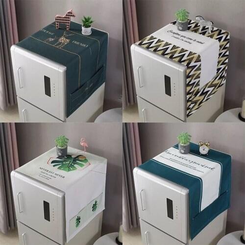Refrigerator Cover Cloth Single Double Door Dustproof Cloth Refrigerator Cover Waterproof Roller Washing Machine Cover