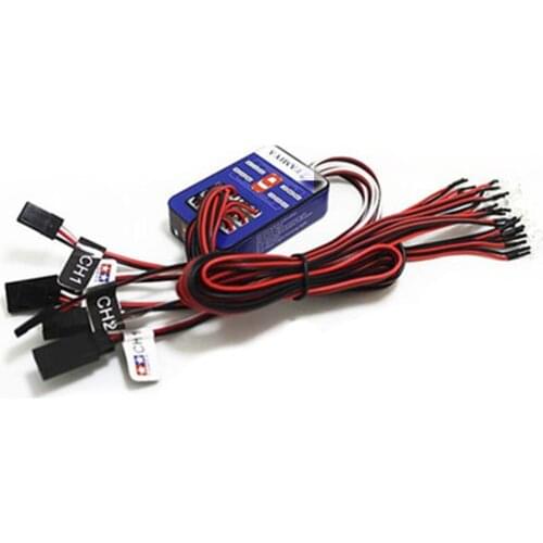 Simulation Flash Light 12 LED Lighting Kit Steering Brake for 1/10 Scale Models RC Car Yokomo Tamiya HSP HPI AXIAL RC4WD Traxxas