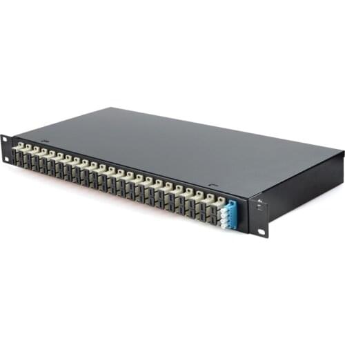 24 Port Duplex 48 Core SC FC LC Pigtail 1U Optical Fiber Terminal Box Optical Fiber Distribution Frame Factory wholesale