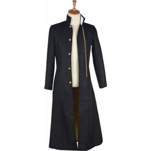 JoJos Bizarre Adventure Jotaro Kujo Cosplay Costume Black Coat Jacket Halloween Party Outfits Custom Made Only Overcoat 11