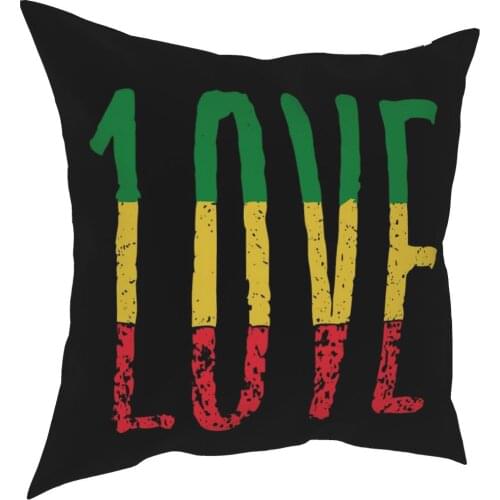 LGBT Love Square Pillow Case Cushions for Sofa Rasta Reggae Rastafarian Jamaica Awesome Cushion Covers