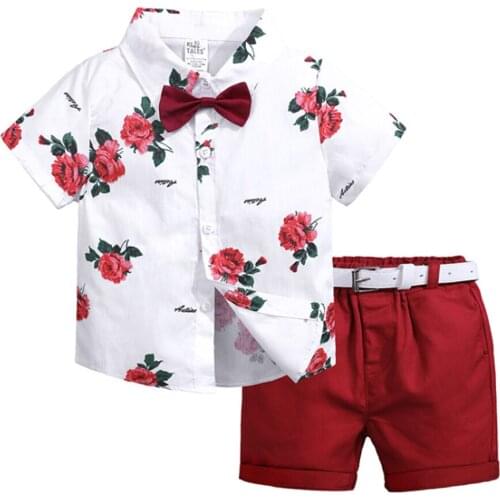 Summer Casual Childrens Clothing Suit For Boys Sets Kids Short-Sleeve T-shirt + Short Pants Two-Piece Baby Clothes Sets