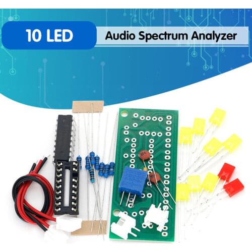 LM3915 10 LED Sound Audio Spectrum Analyzer Level Indicator Kit DIY Electoronics Soldering Practice Set