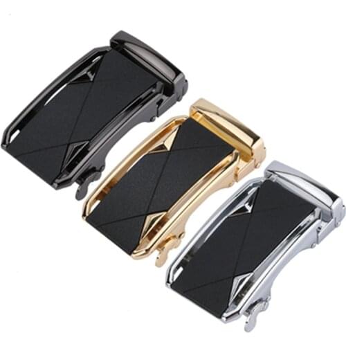 ZPXHYH Fashion Mens Business Alloy Automatic Buckle Unique Men Plaque Belt Buckles for 3.5cm Ratchet Men Apparel Accessories F3