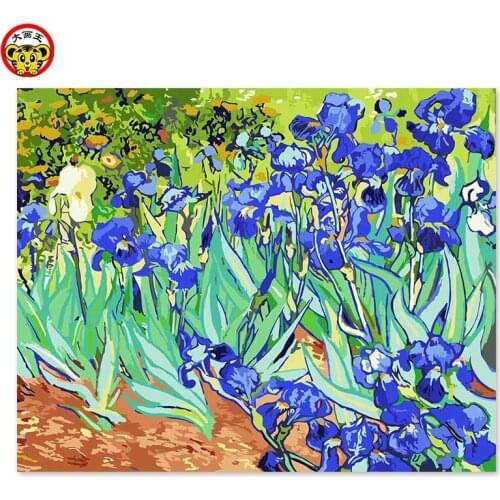 Painting by numbers art paint by number DIY decoration living room bedroom sofa background famous painting Van Gogh irises
