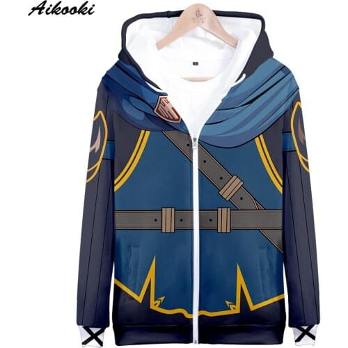 2021 New Aikooki Fire Emblem Zipper Hoodies Men/Women Sweatshirt Hoody 3D Fire Emblem Hooded Boy/Girl Autumn Winter Coats