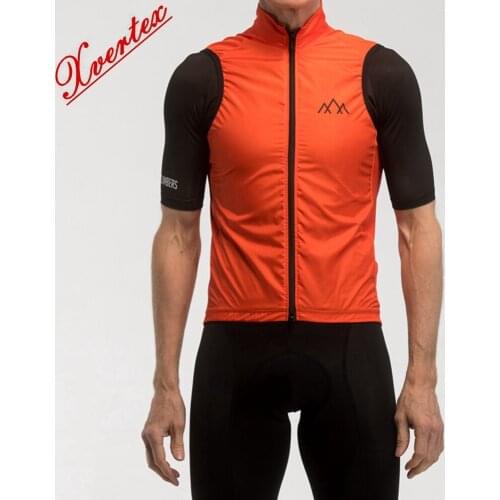 Orange Black Bicycle Gilet MTB RIDE Windproof Sleeveless Garment Cycling Vest MTB Road Bike Team Race Cycling Tops Wear