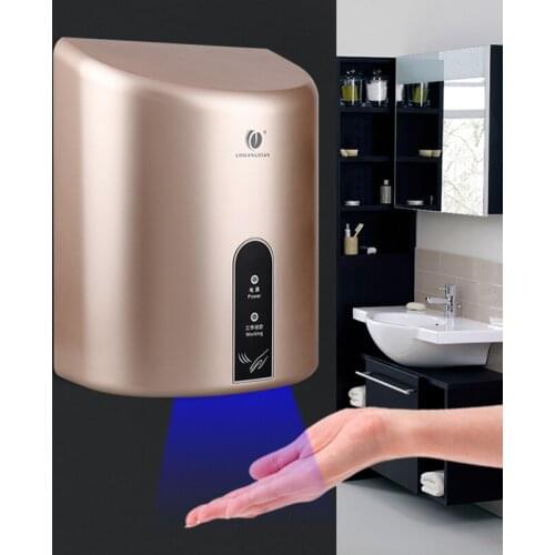 2500W 220V Full Automatic Hand-drying Device High Speed Electric Hand Dryer Infrared Sensor Bathroom Hot Air Wind Blower