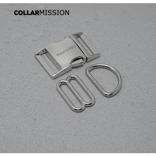 Silver Engraving buckle 30mm (metal buckle+ adjust buckle+ D ring ) for dog collar backpack bag webbing DIY accessories