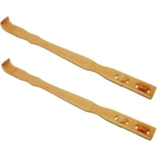 Turkish high quality Wooden Long Handle Back Scratch Single Hand Massage Back Wheel Scraper 45cm Free shipping