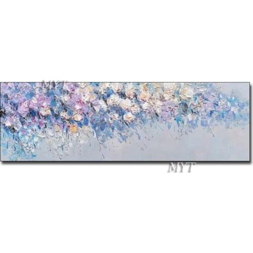 Modern Artist Hand-painted Abstract Flowers Oil Painting On Canvas Wall Painting Wall Art Picture For Living Room Home Decor