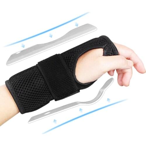 Aolikes Adjustable Hand Brace Sport WristBand Safe Steel Wrist Support Splint Arthritis Sprains Strain Hand Bandage Wrist Wraps