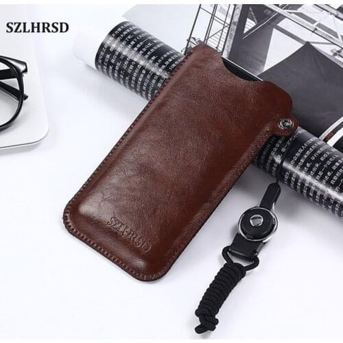 SZLHRSD for Asus ZenFone 5Z Mobile Phone Bag Case for Asus ZenFone 5 ZE620KL Hot selling slim sleeve pouch cover + Lanyard