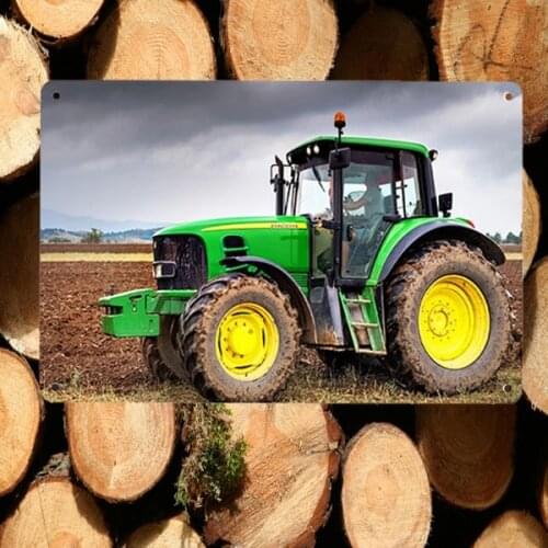 Tractor Pasture Metal Tin Sign Retro Wall Deco