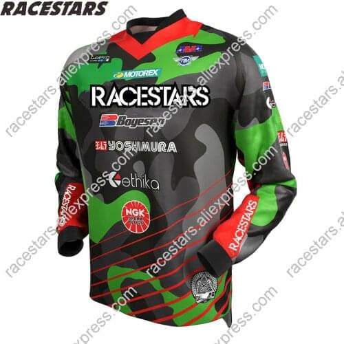 RACESTARS Motocross Jersey Racing Cycling Jersey GP Men Jersey MX MTB Off Road Mountain Bike DH Bicycle moto Jersey BMX colorful