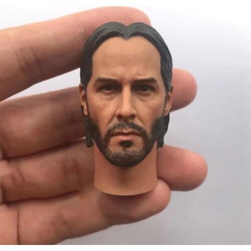1/6 scale killer Keanu Reeves head sculpture model for 12 inch action figure