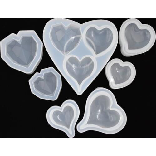 1piece SNASAN Silicone Mold Crafts heart shape Resin Silicone Mould Jewelry Making tool charms epoxy resin molds crafts