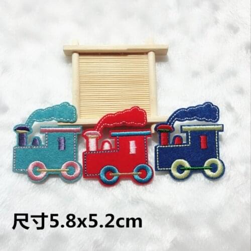 100pcs/lot Embroidery Patch Vehicle Train Traffic Kid Clothing Decoration Sewing Accessory Craft Diy Iron Heat Transfer Applique