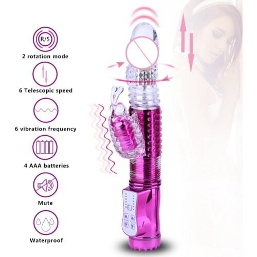 12 Speeds Vagina Vibration Adult Toys G Spot Dildo Rabbit Vibrator Masturbator Sex for Women Vagina Clitoris Double Vibrator