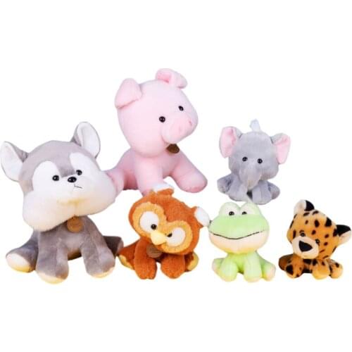 15/20/30cm Head shaking Plush Toy Stuffed Zoo Animal Dolls Baby Gift Puppy Tiger Birthday Gifts