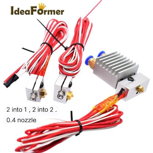 3D Printer V6 Cyclops Chimera 2 in 1 out + 2 in 2 out Printing head Extruder without cooling fan long distance hot end full kit