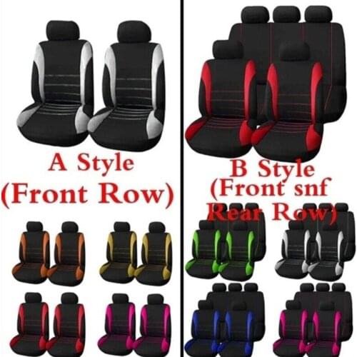 4pcs/9pcs Universal Car Seat Covers Accessories Seat Cover for Lada Volkswagen Red Blue Gray Yellow Green Car Seat Protector