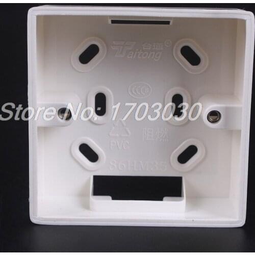 5 x White PVC Flush Mount One Gang Wall Switch Pattress Back Box 86x86x33mm
