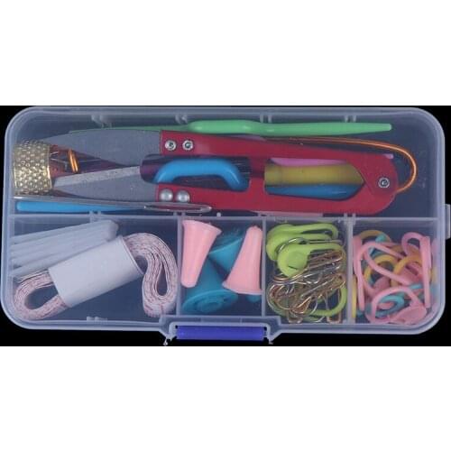 56 Pcs Crochet Hook Knit Yarn Weave Knitting Needle Clip Marker Tool Set Hot Sale