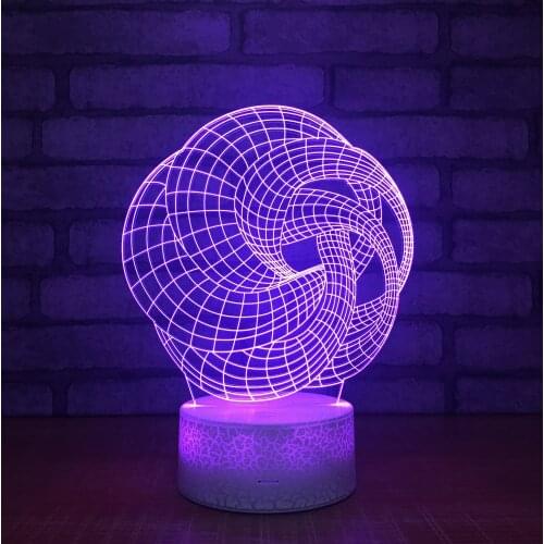 Abstract Art Acrylic Engraving USB 3D Table Lamp Bluetooth Speaker Night Lights Children Bedroom Decoration Lamp Gifr for Kids