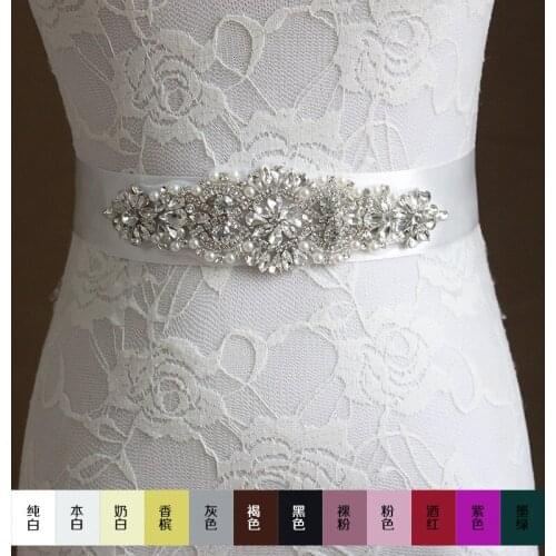 Free shipping 2016 Womens Fashion Wedding Sash Belt Crystal Rhinestone Pearl Bridal Sash Wedding Belt Sash Wedding Accessories