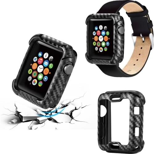 Watch Case For Apple Watch 38mm 40mm 42mm 44mm Cover Shockproof Bumper Protector For Apple iWatch Series 2 3 4 Carbon Shell