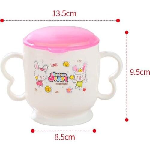280ml PP Baby Food Milk Water Cup Two Hand Holder Bottle Leak-proof Drink Cup Children Suction Cups Christmas Gift