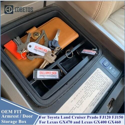For Toyota Land Cruiser Prado FJ120 FJ150 and Lexus GX470 GX400 GX460 Central Console Storage Box Interior Accessories