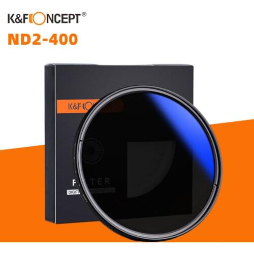 K&F CONCEPT Multi Coated ND2-400 ND filter 37-82mm Adjustable Fader Variable Camera Lens Filter For Canon Nikon Sony Camera DSLR