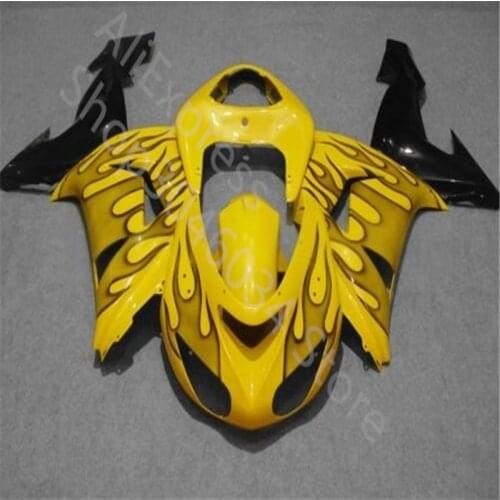 Body Kit For Kawasaki NINJA ZX 10R 06-07 ZX-10R ZX10R ZX 10 R 2006 2007 Yellow flames yellow black Fairing Kit Injection
