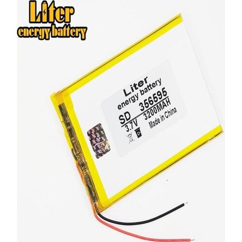 Li-po 3.7V 3200mAh Lithium Polymer Rechargeable Battery cells power For PAD GPS Vedio Game E-Book Tablet PC Power Bank 356595