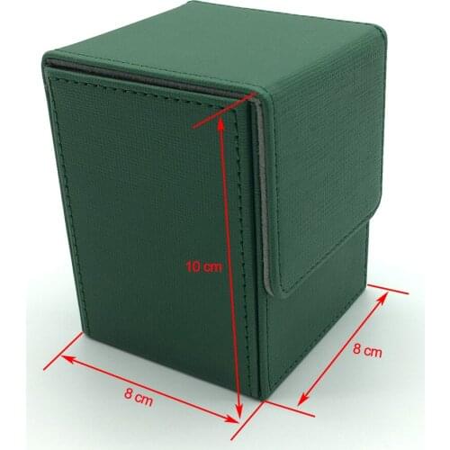 Small Size Top Open Magic Deck Box Deck Case Trading Card Box Pokemon cards box: Green