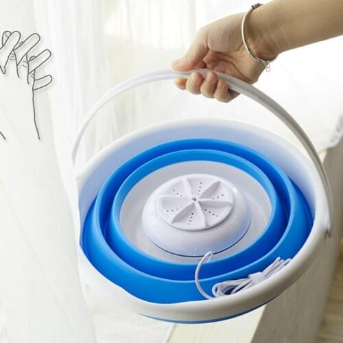 Mini Washing Machine Bucket Type Folding Portable Laundry Machine Clothes Washing Machine USB Charging