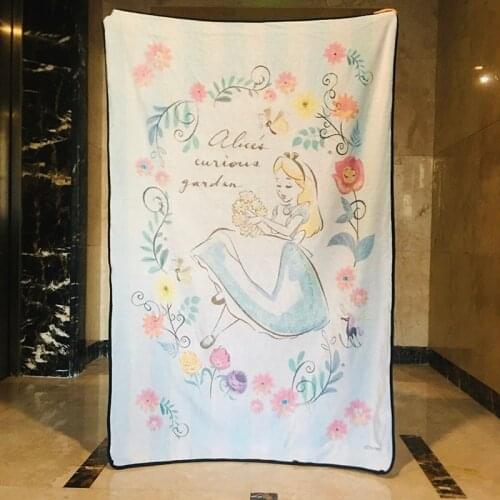 Disney Princess Alice in Wonderland Anime Figures Cartoon Product Cosplay Accessories Blanket Warm Home Bed Winter Gifts
