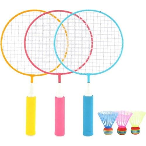 1 Pair Children Training Badminton Racket Ball Set Indoor/Outdoor Sport Game Toy