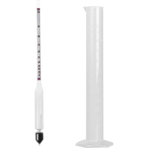 Hydrometer Tester Vintage measuring bottle Set Tools Alcoholmeter Alcohol Meter Wine Concentration Meter 0-100 hydrometer