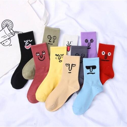 Japanese Korea Fashion Harajuku Trend Women Candy Colors Casual Crew Socks Girl Cute Socks Unisex Surprise Female Funny Socks