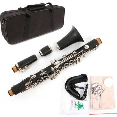 New C key Clarinet Ebonite Wood Nickel Plated Key With Case Advance Model