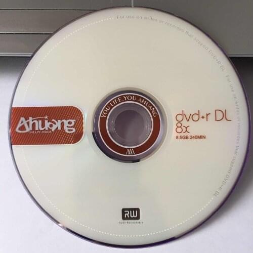 Wholesale 10 discs A+ Ohuang 8x 8.5 GB Blank Printed DVD+R DL