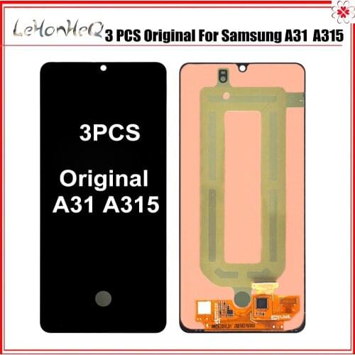 Wholesale 3 Piece/Lot Original A31 Screen For Samsung Galaxy A31 LCD A315F A315 Display Touch Screen Digitizer Assembly