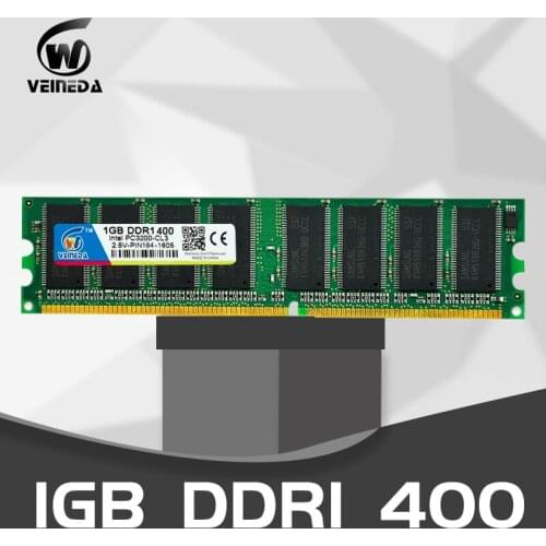 VEINEDA DDR1 4gb 4X1gb 400MHz 184Pin 2.5V DDR PC3200 DDR Compatible DDR 333 PC2700 PC2100 CL3 memory ddr