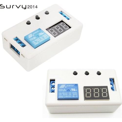 Digital LED Display Time Delay Relay Module Board DC 12V/24V Control Programmable Timer Switch Trigger Cycle diy electronics