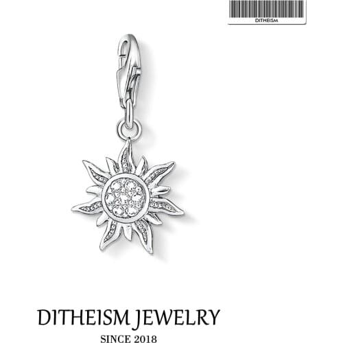 Sun Charms Pendant,2018 Summer Brand New Fashion Jewelry 925 Sterling Silver Trendy Gift For Women Men Fit Bracelet Necklace Bag