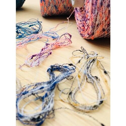 500G Wool Accessories Wiring Knot Yarn Section Dyed Bean Mini Granule Yarn Mohair Cashmere Thread Garment Wiring